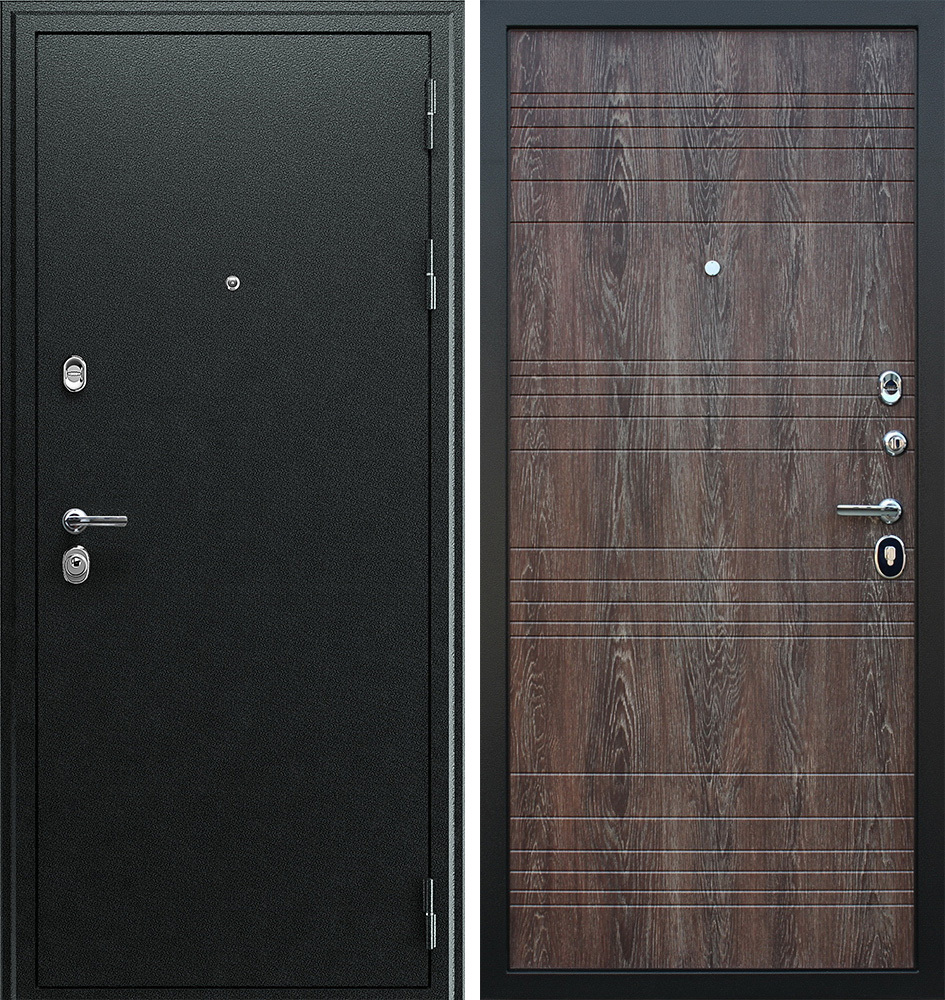 Входная металлическая дверь в квартиру ЛД-249 порошковое покрытие и МДФ-панель